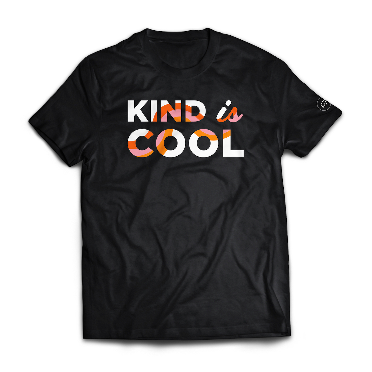 Black T-shirt that says Kind is Cool for project7 design