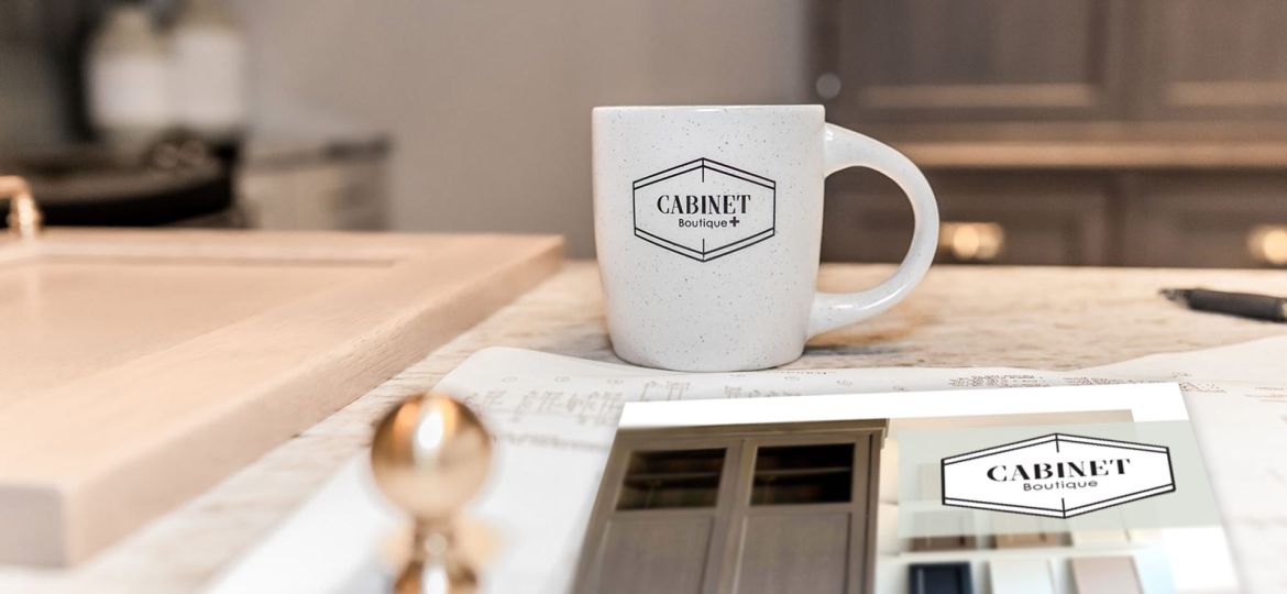 Cabinet Boutique mug and brochure featured image