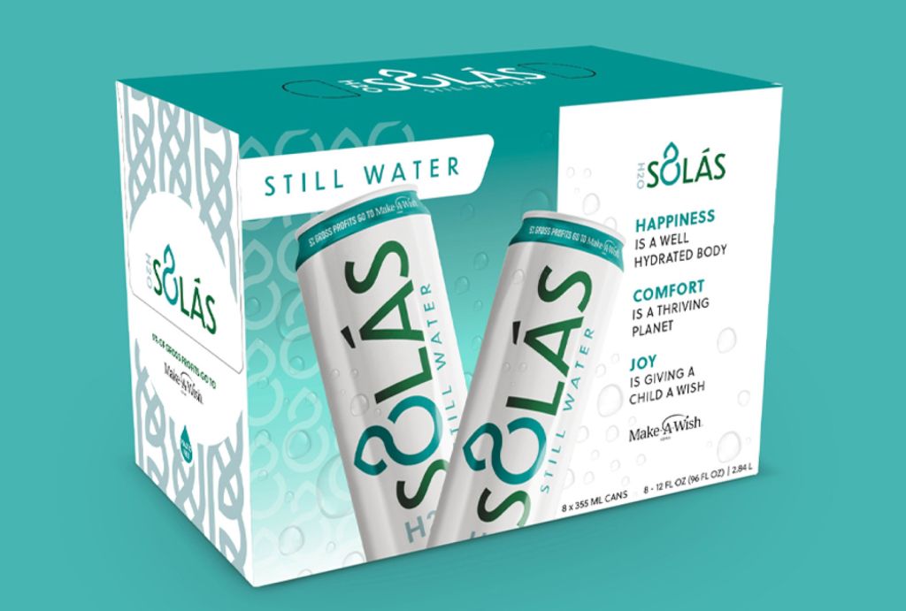 Solas Water 8 pack of cans